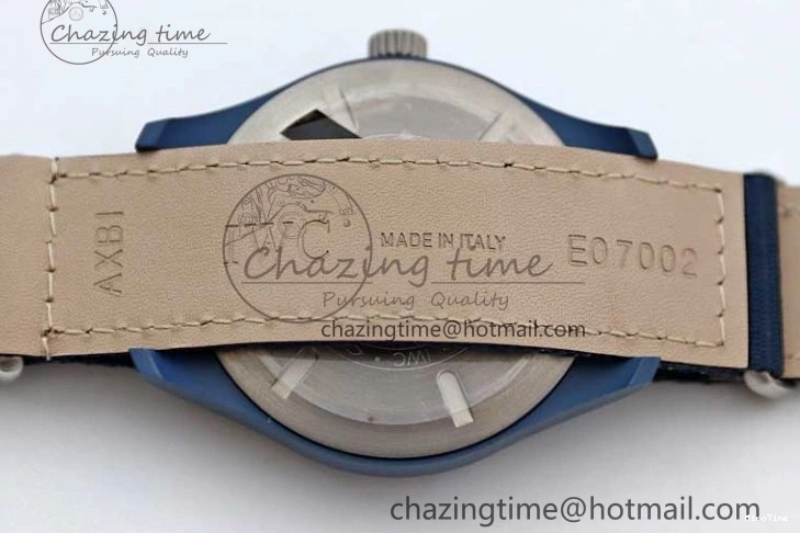 MIROTIME 0816 EasyCare Mark XVIII IW328101 Blue Ceramic M+F 1:1 Best Edition Blue Dial on Blue Nylon Strap A 7046